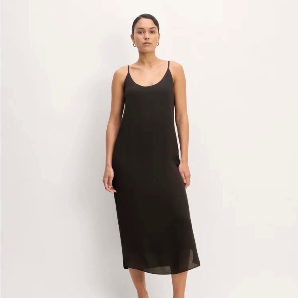 NWT Everlane The Summer Slip Dress - size 10 - black